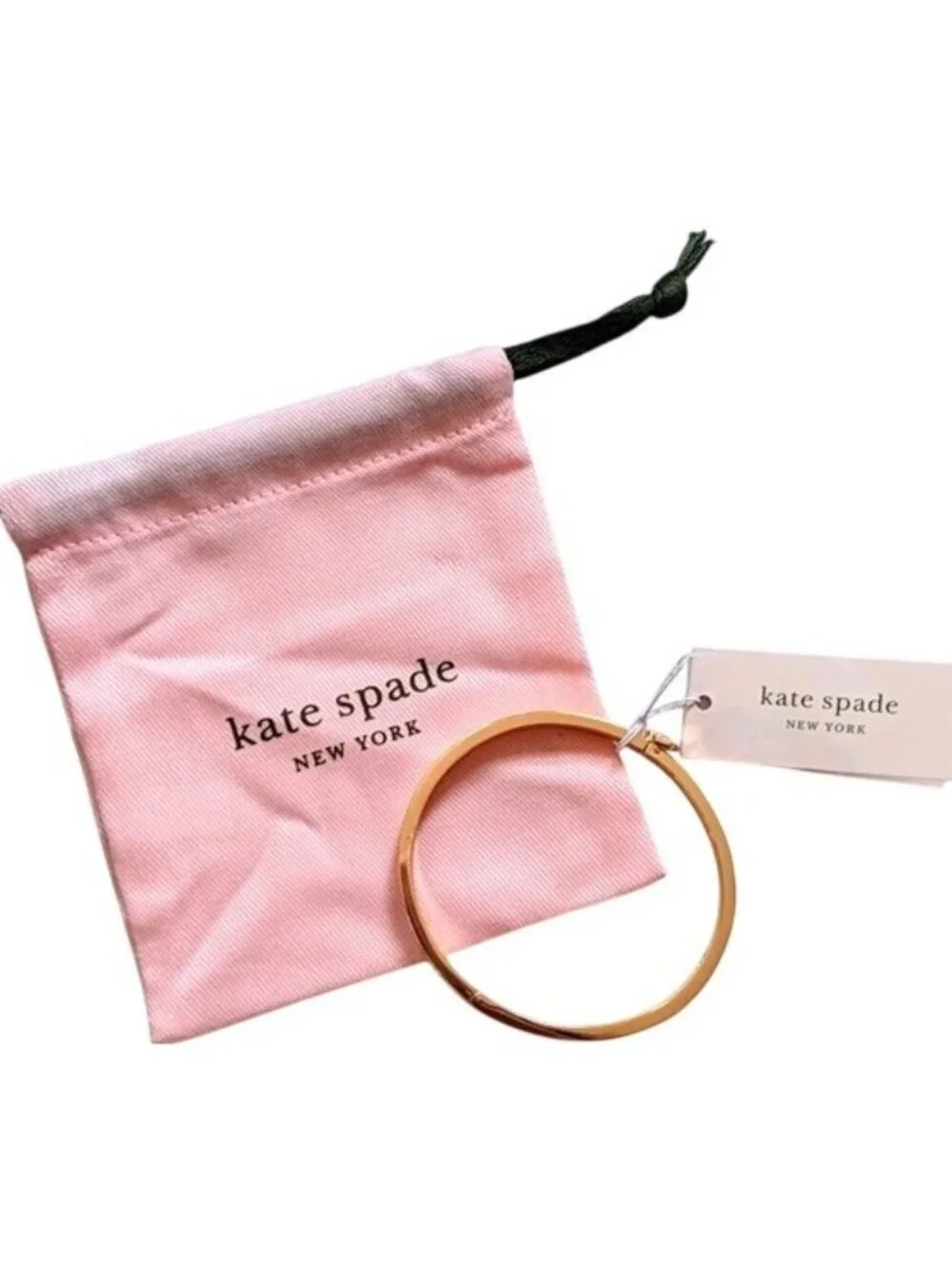 Kate Spade Crystal Hinge Rose Gold Bangle One Size New With Tags - Picture 2 of 6